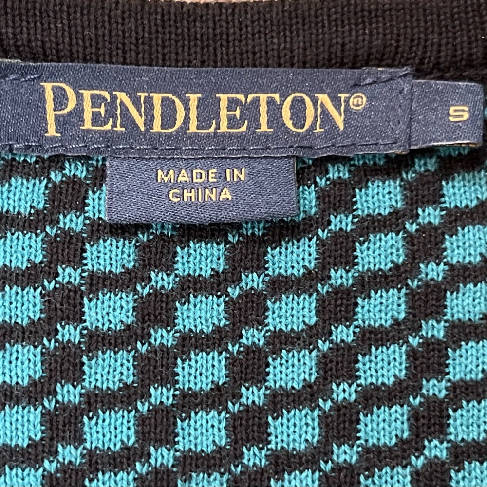 Pendleton Cotton Houndstooth Womens Cardigan Sz S… - image 7